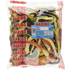 Haribo Yellow Belly Giant Snakes, Yellow Bellies Bulk Sweets, 3 kg