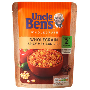 Uncle Ben's Microwave Wholegrain Spicy Mexican Rice 250gm Pouch ( Pack of 2 )
