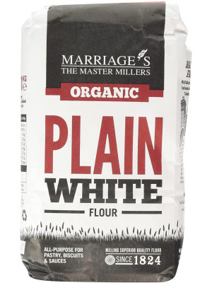 W H Marriage Organic Plain White Flour 1000 g - single pack