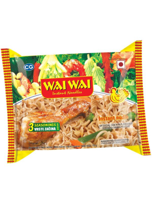 WAI WAI INSTANT NOODLE CHICKEN FLAVOUR - 75 g pack of 30