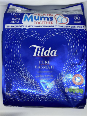 Tilda Pure Basmati Rice 5 kg pack of 1