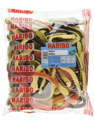 Haribo Yellow Belly Giant Snakes, Yellow Bellies Bulk Sweets, 3 kg