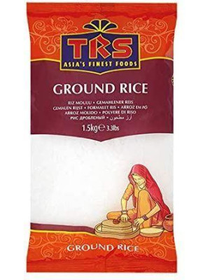 TRS Ground Rice - 100% Natural - Perfect for Sweet & Savoury Dishes - No Preservatives or Additives - Ideal Wheat Flour Substitute - Gluten Free (GF) - Health Benefits - 1.5kg Bag
