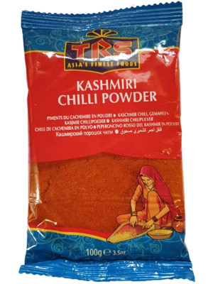 TRS Kashmiri Chilli Powder 100g Red Cooking Spice Ground Food Dish Hot Vegetables Indian Asia's ( PACK OF 2  )