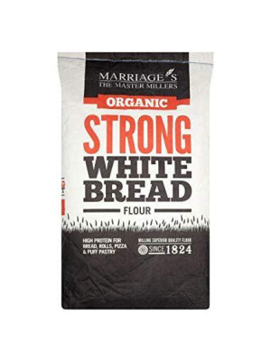 Marriages Organic Strong White Bread Flour - 1x16kg