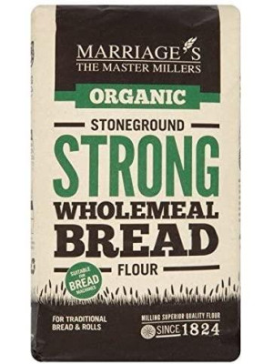 Organic Strong Stoneground Wholemeal Flour 1000g by W H Marriage - Single pack