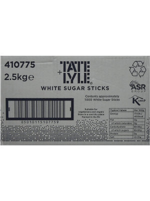 Tate & Lyle Sugars White Sugar Sticks (Pack of 1000) - single box