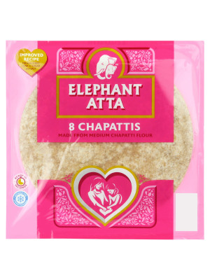 (6 Pack) Elephant Atta Chapati (6 Pack x 8 Chapatis)