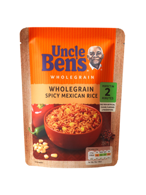 Uncle Ben's Microwave Wholegrain Spicy Mexican Rice 250gm Pouch ( Pack of 2 )